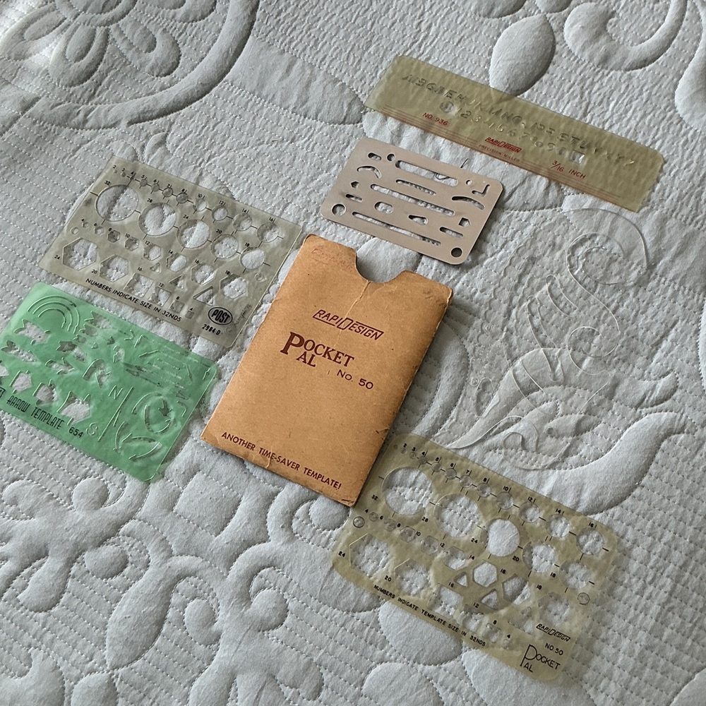 Vintage Arrow Pocket Pal No. 50 Template & Assorted Stencils